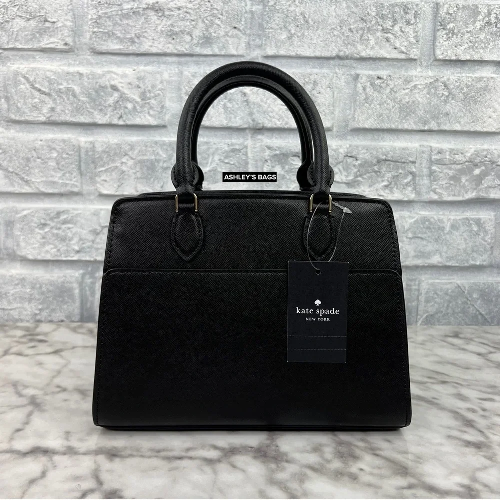 Kate Spade Madison Small Satchel Crossbody In Black